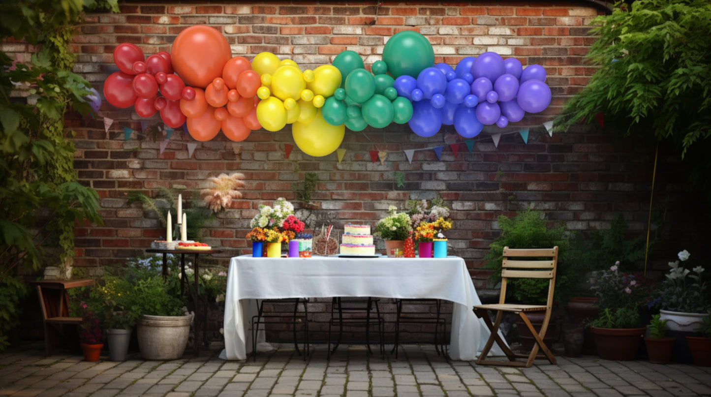 Regenbogen-Ballon-Girlande