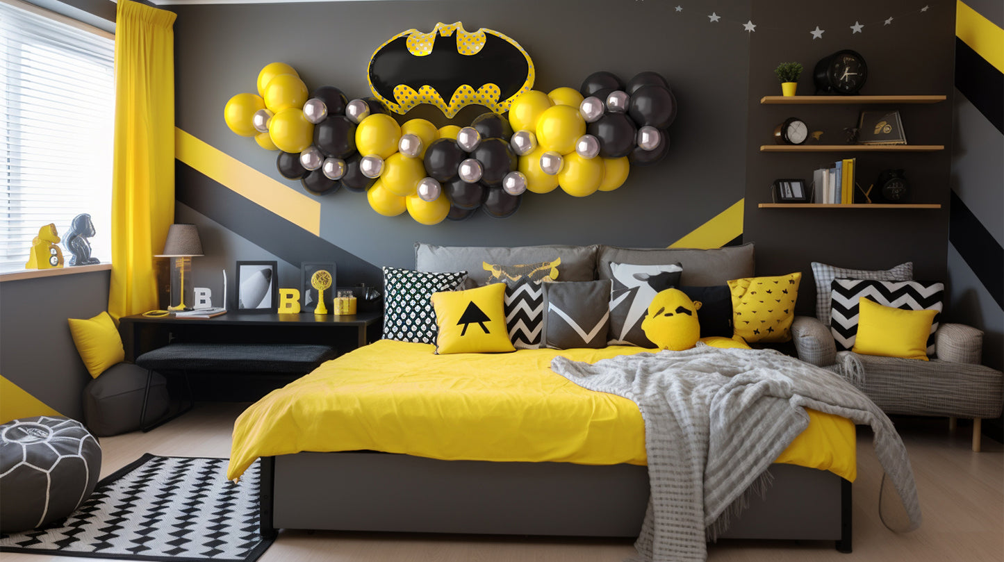 Balloon Garland with Batman balloon