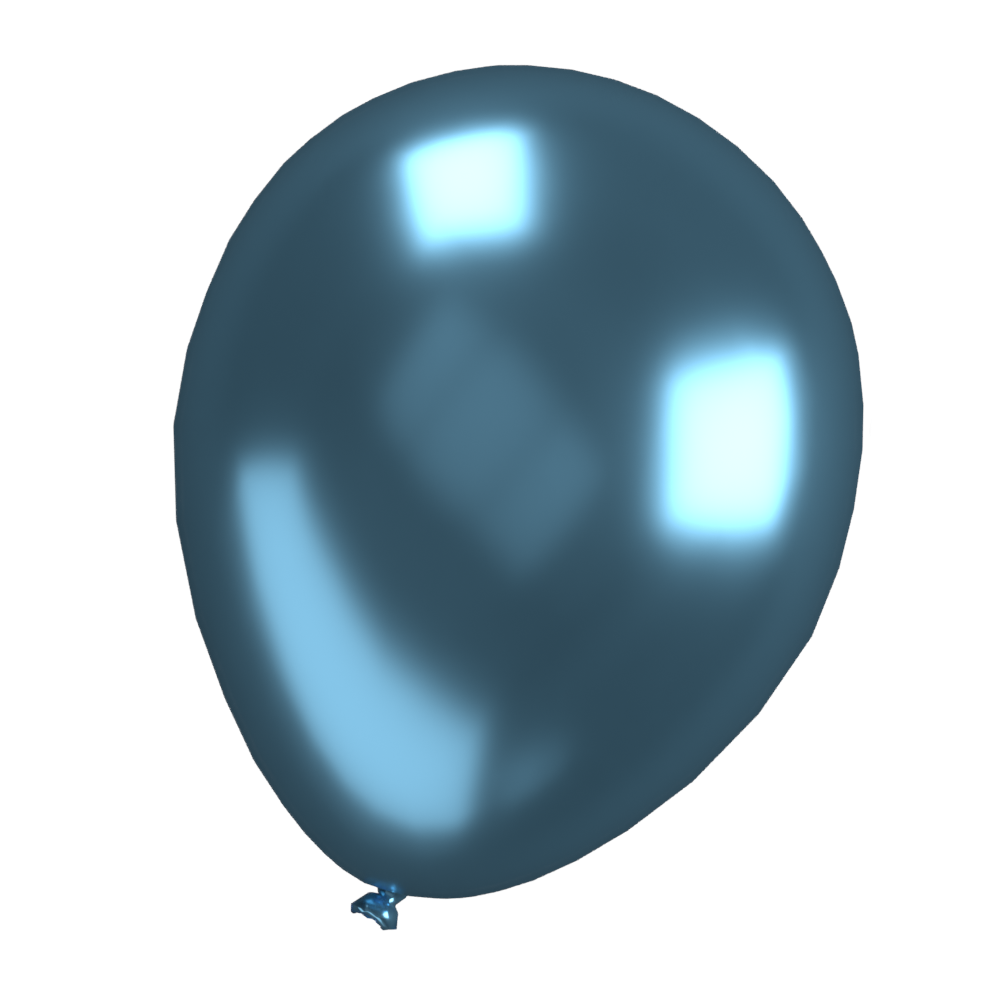 Blauwe metallic ballonnen, multiverpakking