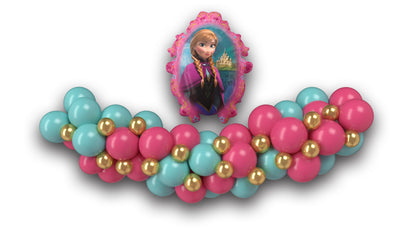 Balloon garland with Frozen, Anna balloon