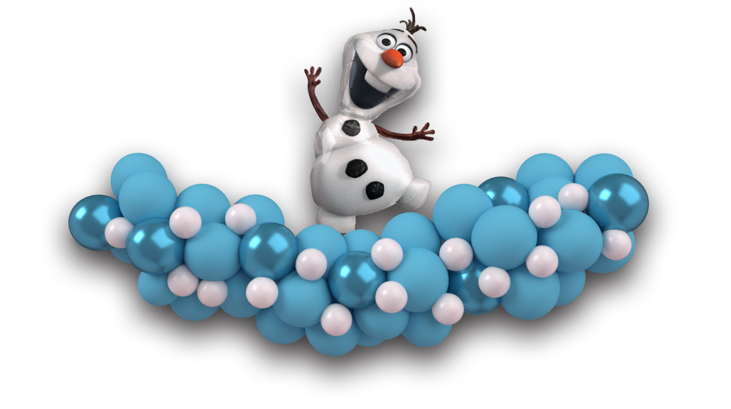 Balloon Garland with Frozen, Olaf balloon