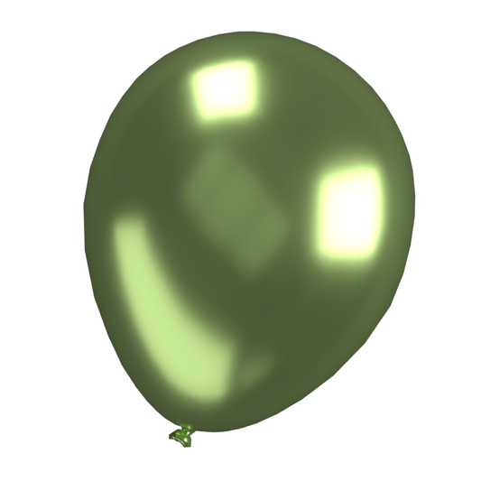 Lime green metallic balloons, multi pack