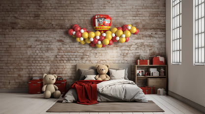 Balloon garland wit Paw Patrol, Marshall balloon