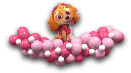 Balloon garland with Paw Patrol, Skye balloon